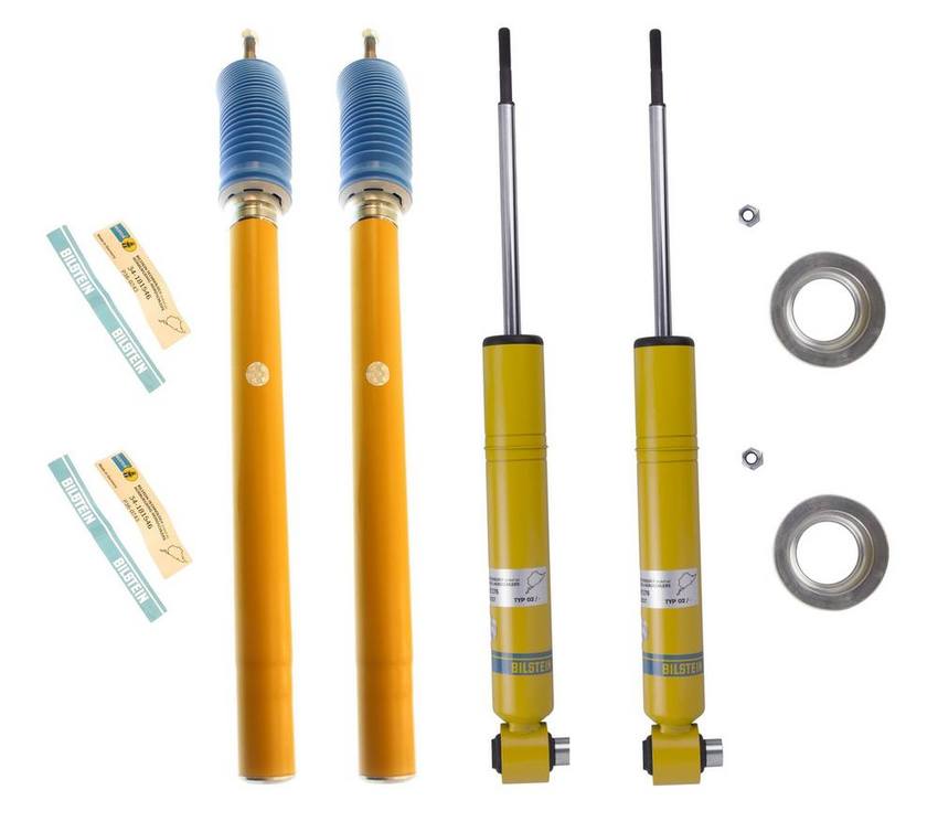 BMW Suspension Strut and Shock Absorber Assembly Kit - Front and Rear (B8 Performance Plus) - Bilstein 3806858KIT
